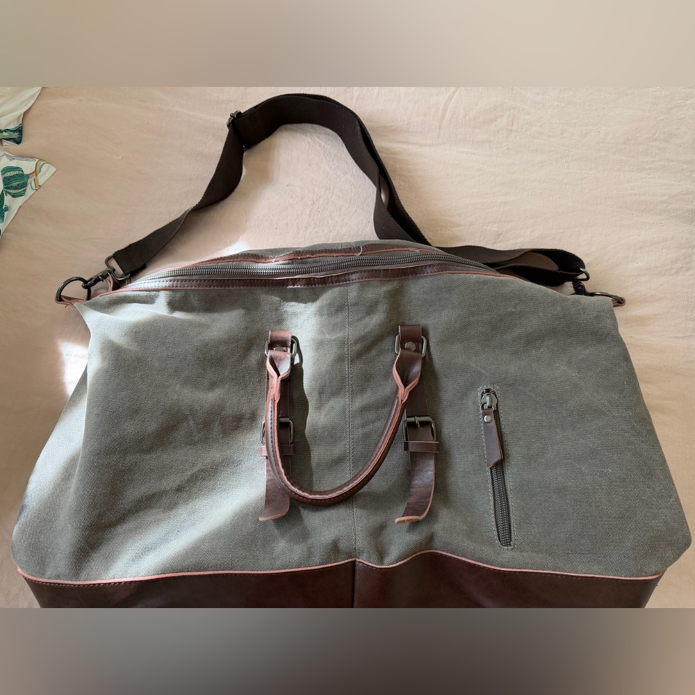 Baosha Green and Brown Men's Bag